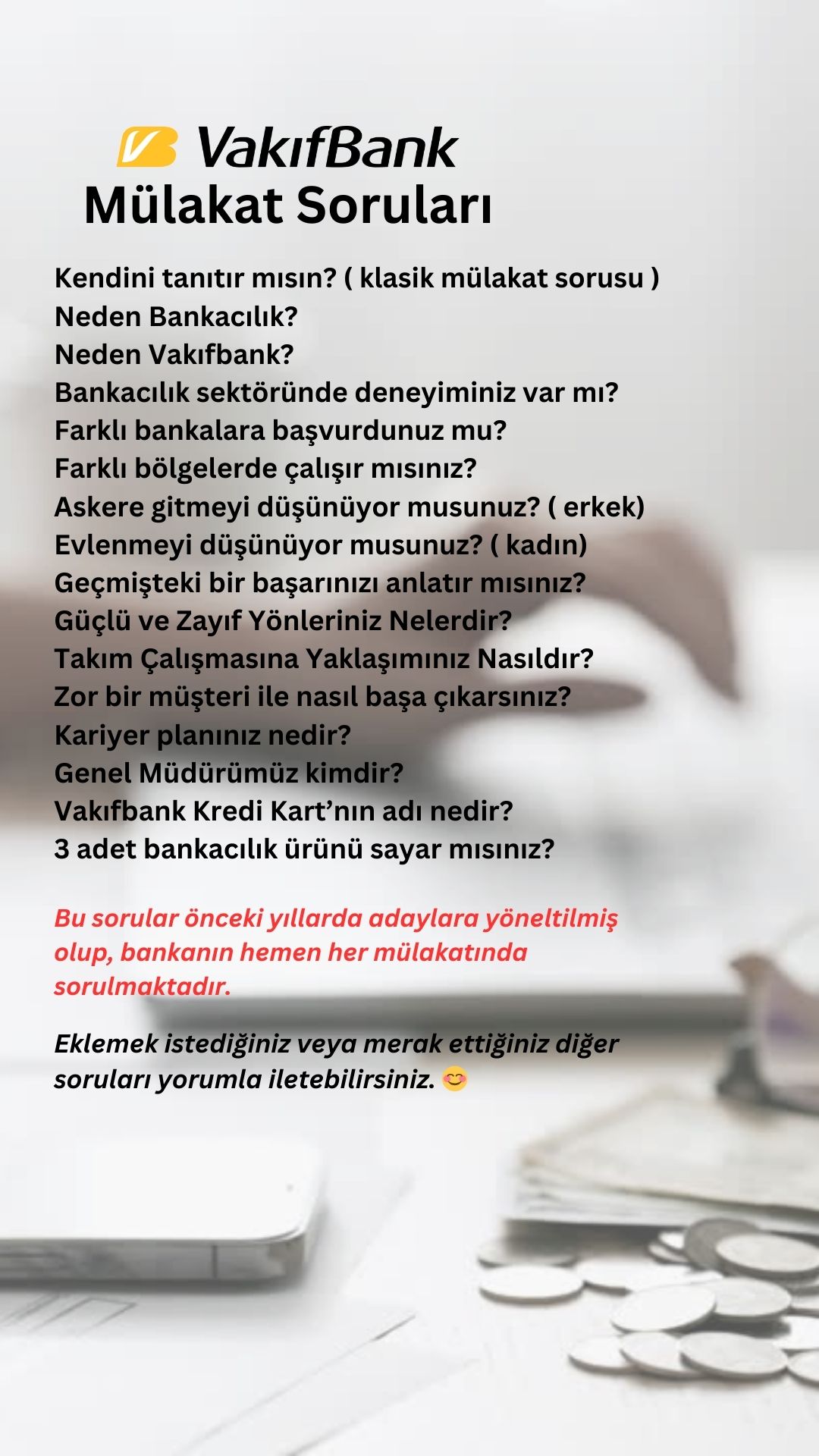 Vakıfbank Mülakatında Daha Önce Sorulmuş Sorular